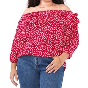 Vince Camuto Plus Size Off Shoulder Blouse